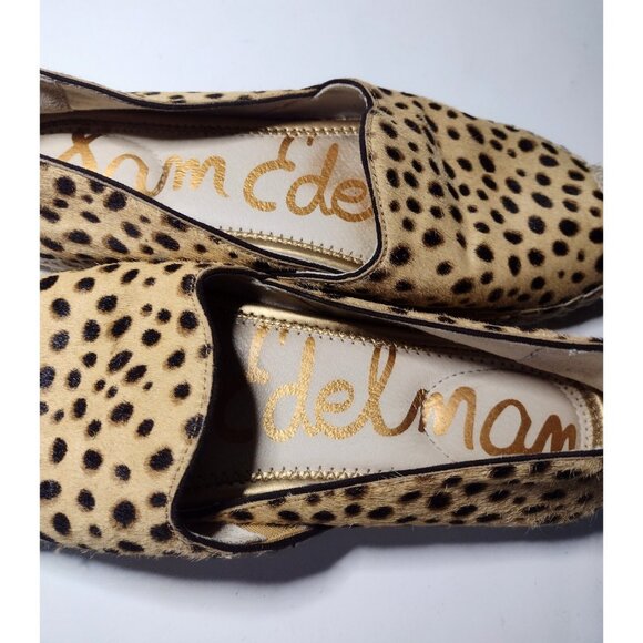 Sam Edelman Kesia Calf Fur Cheetah Espadrilles Shoes Size 6.5 Animal Print - Picture 7 of 9